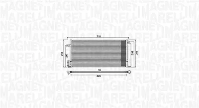 Produktbild von MAGNETI MARELLI 350203882000 Kondensator Klimaanlage Klimakondensator für OPEL Corsa D Schrägheck (S07) +Trockner