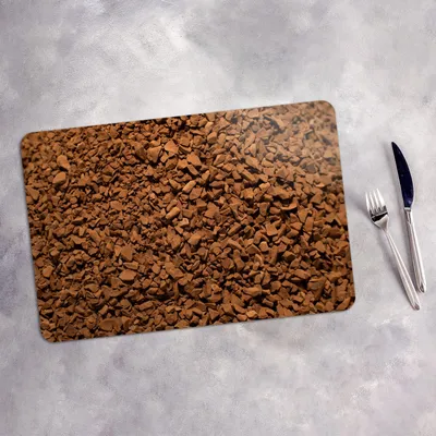 Produktbild von Tischset 6x45x30 cm + 6x10fi cm Platzset Tischmatte Platzmatte Untersetzer - Kaffee Granulat