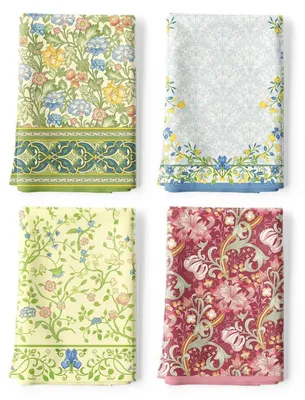 Produktbild von Geschirrtücher Blumen Blätter 4er-Set 100% Baumwolle 48 x 70 cm