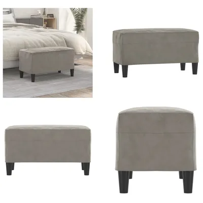 Obrázek produktu pro vidaXL Lavice světle šedá 70x35x41 cm sametová - Lavice - Lavice - Lavice do chodby