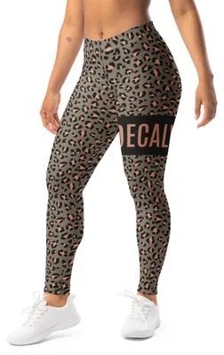 Produktbild von DECALVIBES Damen Leggings Basic Urban Side Leopard Grey - M