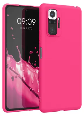 Produktbild von kwmobile Handyhülle für Xiaomi Redmi Note 10 Pro Hülle - TPU Case - Kabelloses Laden - Schutzhülle Cover in Neon Pink