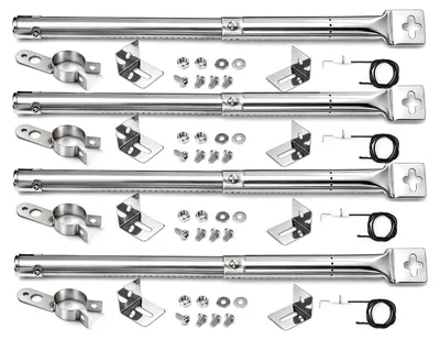 Imagen del producto de Quemador para parrilla de gas QuliMetal, de 31-45 cm - Accesorios universales ajustables (pack de 4)