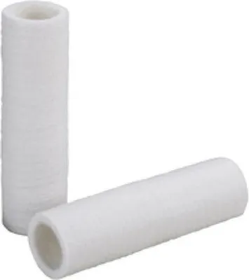 Two white filter cartridges are shown against a white background.
