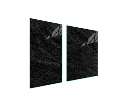 Immagine prodotto di Piastre copriforno 2 pezzi 100x52 Copripiastra in Vetroceramica tagliere in vetro ardesia nero