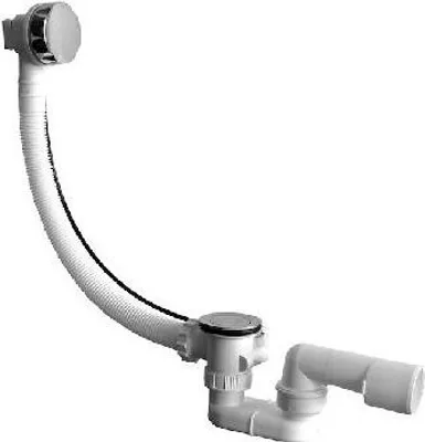 Produktbild von Jika Deep - Ab- und Überlaufgarnitur für Badewannen 550, mit Bowdenzug, Chrom H2948150040001