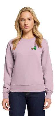 Produktbild von Spreadshirt Janosch Frosch & Tigerente Kuss Stick Damen Premium Pullover, XS, Altrosa
