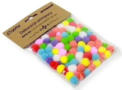 Imagen del producto de Decoraciones de pompón, 1,5 cm, 100 unidades