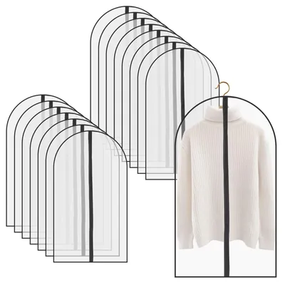 Produktbild von 15 Kleidersäcke 60 x 100 cm mit Reißverschluss, Kleidersäcke, Aufbewahrungssäcke für Anzüge und Kleidung
