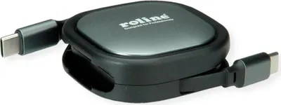 Immagine prodotto di ROLINE Cavo retrattile USB 2.0, C-C ST/ST, nero, 1,2 m