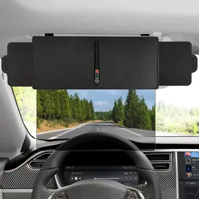 Produktbild von Sonnenblendenverlängerung fürs Auto - blendfreie Auto-Sonnenblende - UV-Schutz - 3-fach verstellbare Sonnenblende - Passend für die meisten Autos