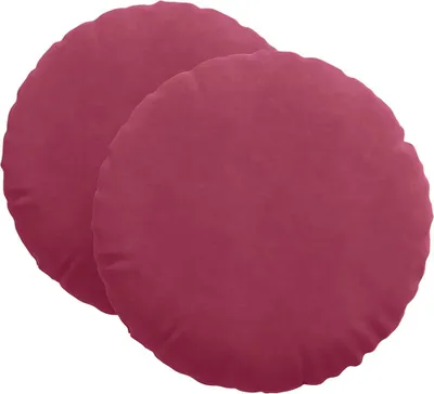 Produktbild von vidaXL Sitzkissen 2 pcs Weinrot Ø 80 x 29 cm Samt