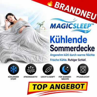 Produktbild von MagicSleep™ Kühlende Sommerdecke Eisdecke Bettdecke Kühldecke Decke mit Kühlung: Frozen Grau