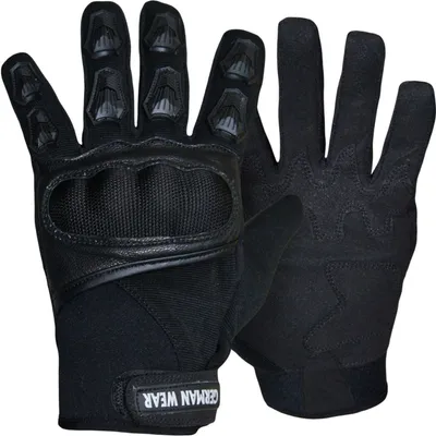 Produktbild von Motocross Motorradhandschuhe Biker Handschuhe Textilhandschuhe Schwarz, Größe:9=L