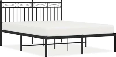 Obrázek produktu pro vidaXL Postel s čelem kovová černá 135x190 cm