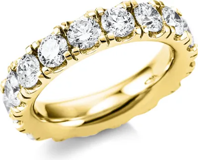 Produktbild von Memoire Ring aus 750 Gold Gelbgold 17 Brillanten 3,97ct TW-SI B:5mm Innenumfang 54mm  Ø17.2mm