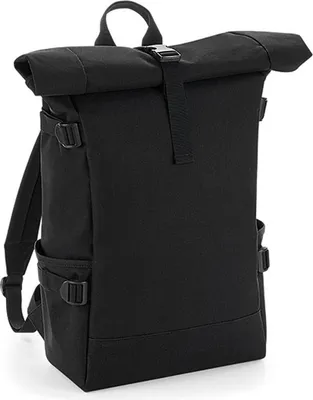 Produktbild von BagBase BG858 | Rucksack Block Roll-Top, 28 x 48 x 15 cm - Farbe: Black/Black - Größe: 28 x 48 x 15 cm