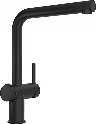 Produktbild von FRANKE Armatur ACTIVE L TWIST in BLACK-MATT mit Festauslauf / Küchenarmatur / Einhebelmischer