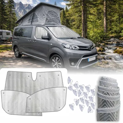 Produktbild von MJS Innen Thermomatten Set kompatibel mit Fiat Scudo, Fiat Ulysse, Peugeot Expert & Traveller 2016–2026 (3-teilig) Thermo-Isolierung