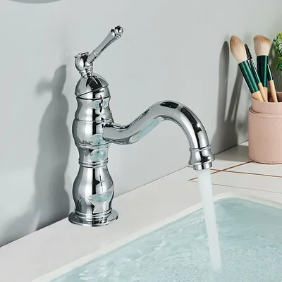 Produktbild von Wasserhahn Bad Waschbecken Waschtischarmatur Hoch Badezimmer 360° Mischbatterie