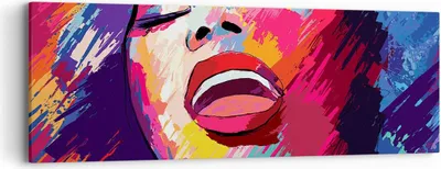 Produktbild von Bild auf Leinwand - Leinwandbild - Frau Abstraktion - 90x30cm - Wand Bild - Wanddeko - Wandbilder - Leinwanddruck - Bilder - Kunstdruck - Wanddekoration - Leinwand bilder - Wandkunst - AB90x30-4019