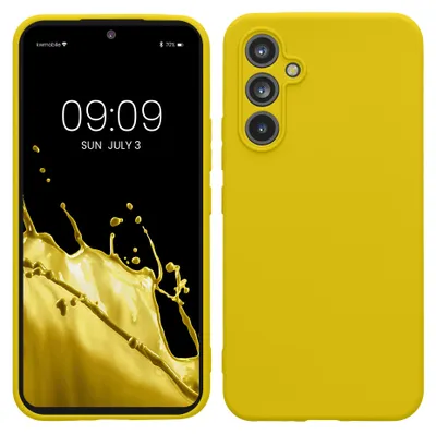 Produktbild von kwmobile Handyhülle für Samsung Galaxy A54 5G Hülle - weiches Handy Silikon Case - Schutzhülle Cover - Strahlend Gelb