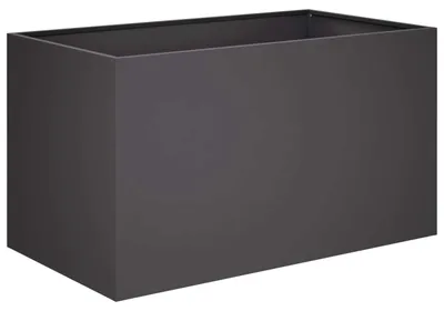 Image de vidaXL Pot de jardin noir, 100 x 50 x 50 cm, en acier laminé à froid