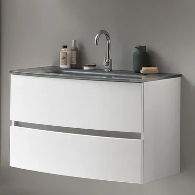 Produktbild von Waschbeckenunterschrank mit Waschbecken KOPENHAGEN