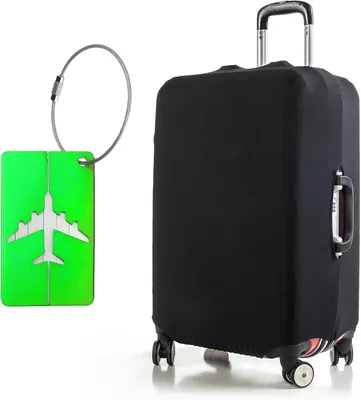 Imagen del producto de Funda elástica para maletas, de 26 a 29 pulgadas, con etiqueta para equipaje, ideal para viajes