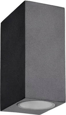 Zdjęcie produktu dla Kinkiet zewnętrzny ZORA czarny 2xGU10x5W aluminium wym:15x9x6,5cm IP44 Lucide