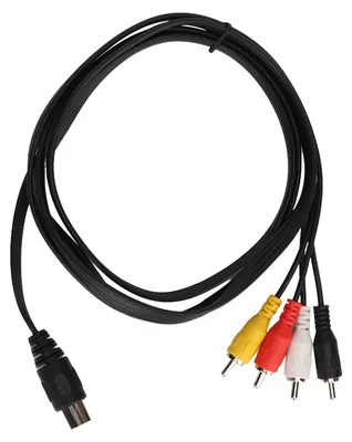 Zdjęcie produktu dla Złącze DIN 5-pinowe do kabla 4RCA, przewód miedziany, adapter audio, długość 1,5 metra