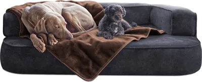 Produktbild von tierlando® Hundedecke LILLY Flauschige Haustier-, Welpen-, Katzen-, Plüschdecke - Größe: 150x100cm | Farbe: 01 Braun