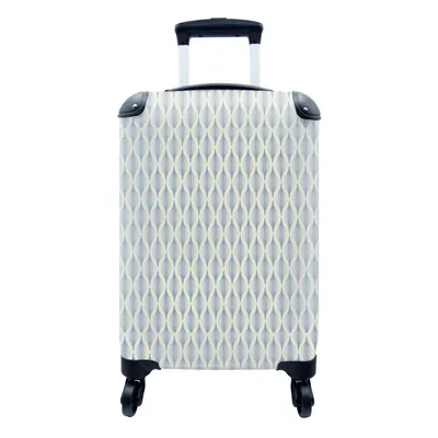 Obrázek produktu pro Kufr Příruční zavazadlo na kolečkách Malý cestovní kufr na 4 kolečkách Design - Vintage - Abstraktní - Velikost kabiny < 55x40x23 cm a 55x40x20 cm -
