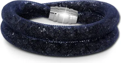 Produktbild von SilberDream Damen-Armband 18cm blau Mini Kristalle Edelstahl Nylon SDA051B9