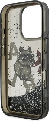 Immagine prodotto di Custodia per iPhone 16 Pro Max, Karl Lagerfeld Liquid Glitter Choupette, nero