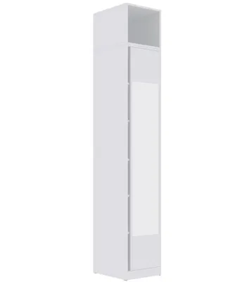 Produktbild von Marmex TRES 09/09N Weiß Modularer Kleiderschrank mit Spiegel und Aufsatz 40x246x51