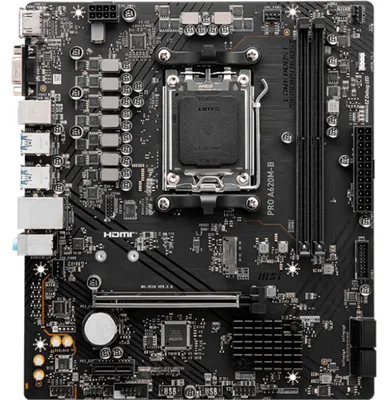 Zdjęcie produktu dla MSI PRO A620M-B | Gniazdo procesora Socket AM5 | Typ chipsetu AMD A620 | Obsługiwana technologia pamięci RAM DDR5 SDRAM