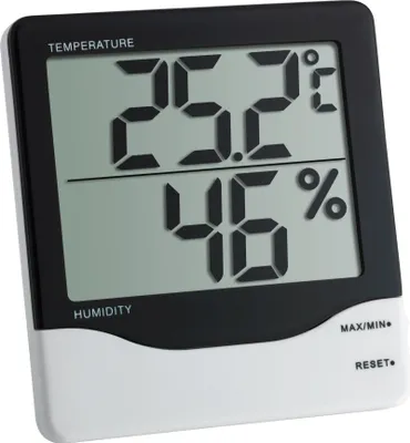 Obrázek produktu pro TFA 30.5002 - Schwarz - Weiß - 10 - 99% - -10 - 60 °C - -14 - 140 °F - 1.5 V AA - 171 g