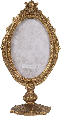 Image de Clayre & Eef Cadre photo 10x15 cm Or plastique couronne