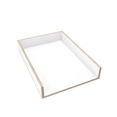 Produktbild von regalik Wickelaufsatz Universal, Wickeltischaufsatz für Kommoden in beliebiger Breite, Abnehmbar Wickelkommode aufsatz, Gerade Frontplatten, Weiß Superholz, 72cm x 54cm