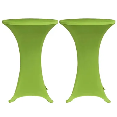 Immagine prodotto di vidaXL Copritavolo elastico 2 pezzi 70 cm Verde
