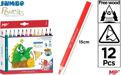Immagine prodotto di Pastelli a matita Jumbo 12 colori
