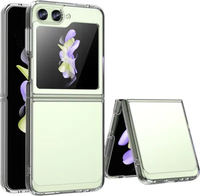 Immagine prodotto di Custodia per Samsung Galaxy Z Flip5 trasparente, custodia protettiva in silicone TPU antiurto Trasparente