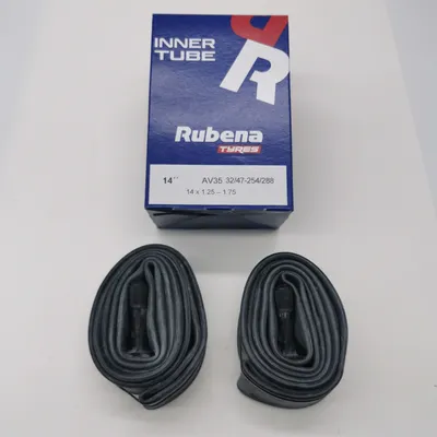 Produktbild von Rubena 14 Zoll Schlauch AV-Ventil | 14 x 1.25/1.75 | 32/47 - 254/288 | Schläuche Autoventil Kinder Fahrrad
