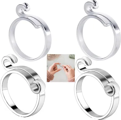 Produktbild von Häkerring-Set - Strickzubehör - 4 Stück - Metall
