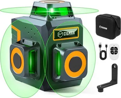 Image de Niveau laser 3D vert, à nivellement automatique, magnétique, avec télécommande