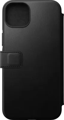 Image de Nomad Modern Cuir Folio iPhone 14 Plus – Développe une patine avec le temps – 3 emplacements pour cartes et 1 emplacement pour billets – Compatible avec MagSafe et la charge sans fil - Noir