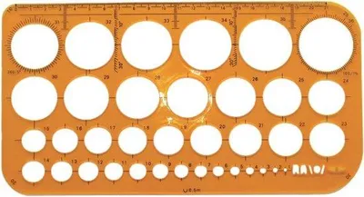 Produktbild von Famanu Zeichenschablonen Set (1-36 mm) - Professionelle Zeichenhilfe