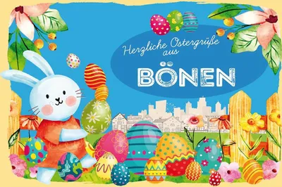 Produktbild von vianmo Holzschild 12x18 cm Ostergrüße BÖNEN