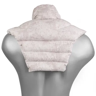 Produktbild von Nackenhörnchen HWS - Nacken + Schultern + Rücken - Körnerkissen - Nackenkissen Wärmekissen - Nacken-Wärmekissen einfache Erwärmung - Farbe: shabby-chic grau-beige, Weizen